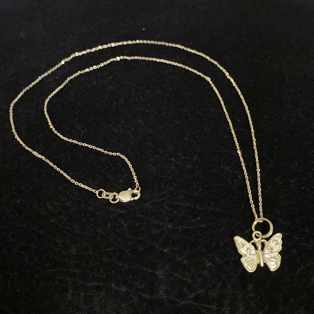 Sterling Silver Butterfly Pendant Necklace